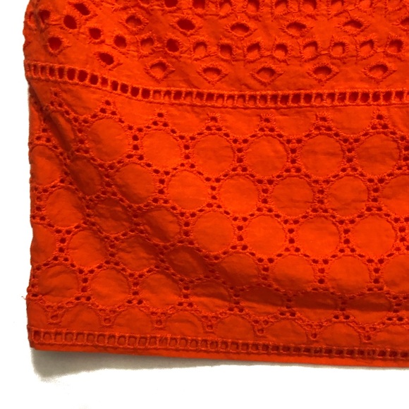 BANANA REPUBLIC | ORANGE EYELET SKIRT | SIZE 12 - Picture 2 of 6